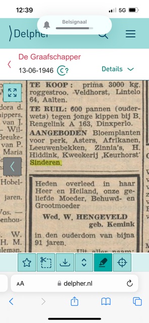 advertentie Graafschapper 13-6-1946, 13 juni 1946